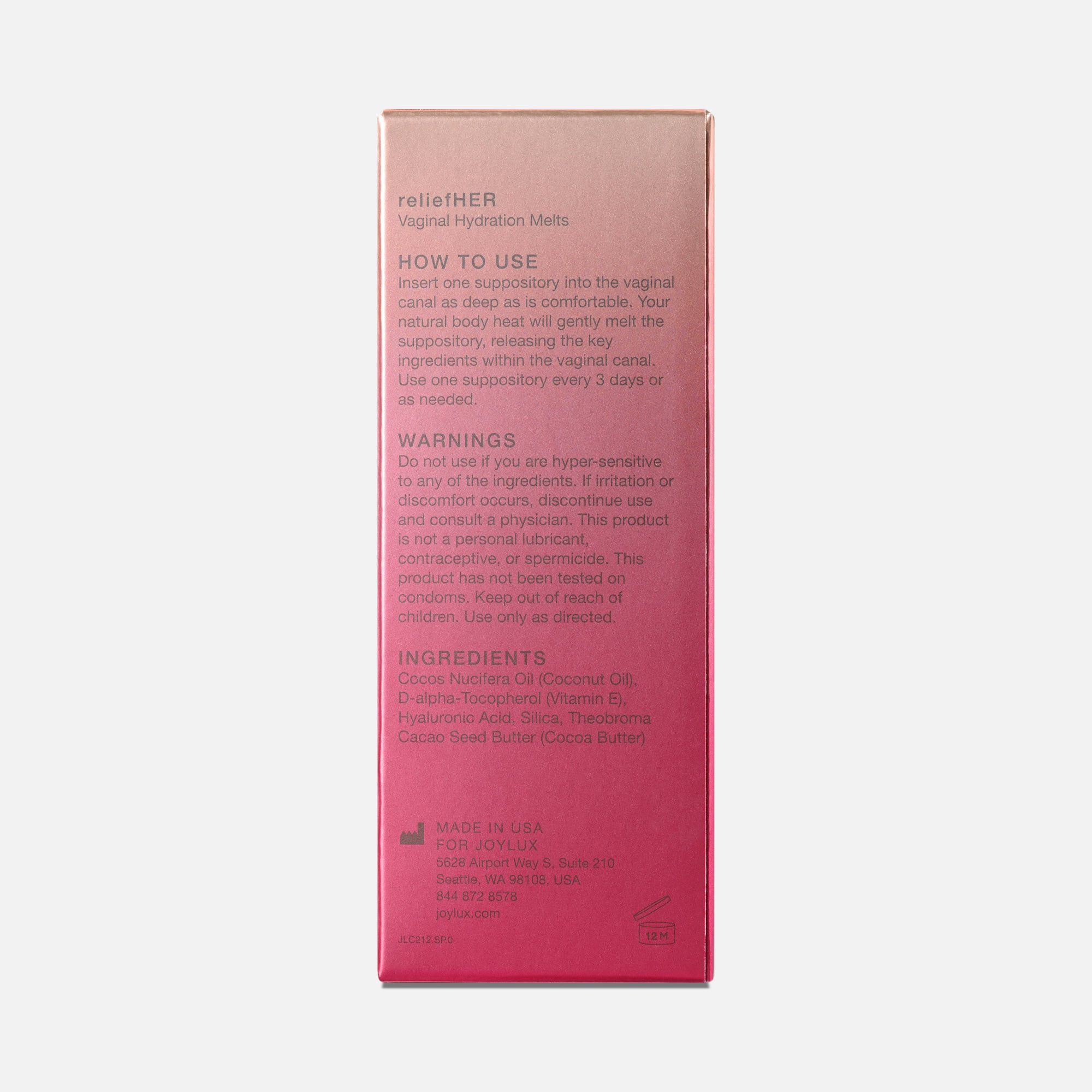 Joylux reliefHER™ Vaginal Hydration Melts, 5 ct., , large