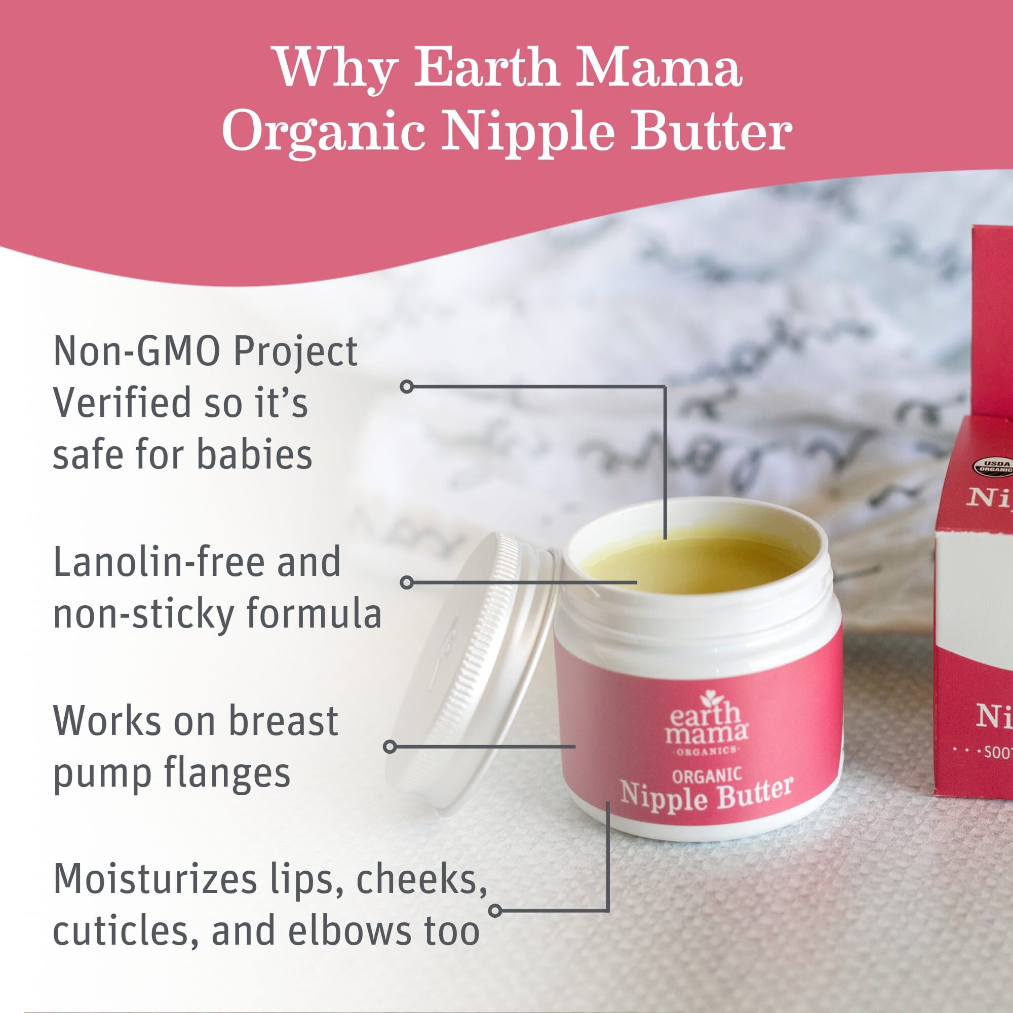 Earth Mama Organic Nipple Butter, 2 oz., , large