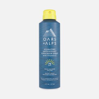 Oars + Alps Hydrating Antioxidant Sunscreen Spray SPF 70, 6 fl oz.