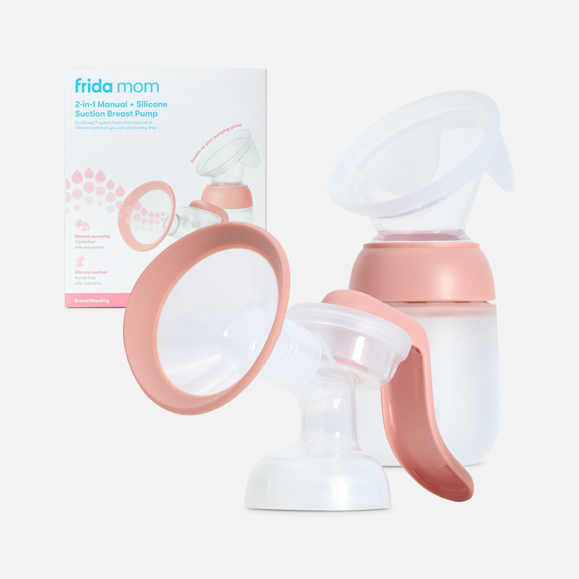 Frida Mom 2-in-1 Manual + Silicone Suction Breast Pump, , large
