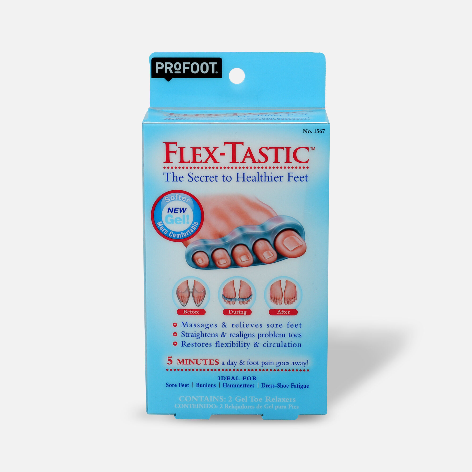 Profoot Care Flex-Tastic, Gel Toe Relaxers, , large