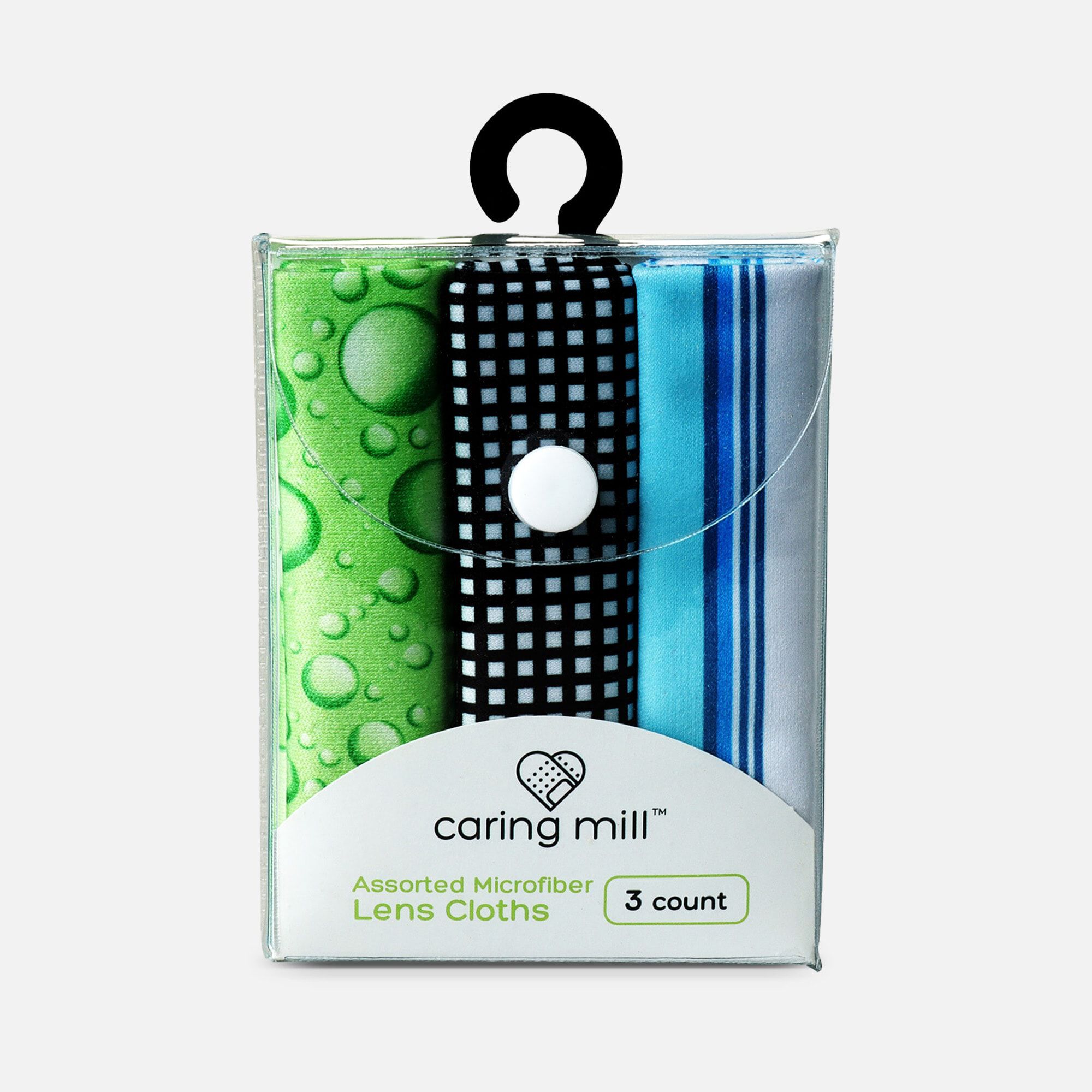 Caring Mill™ Lens Cloth, Microfiber, Assorted, 3-Pack