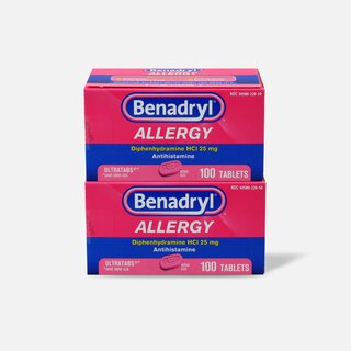 Benadryl Ultra Allergy Relief Tablets, 100 ct. (2-Pack), , large