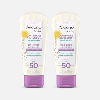 Aveeno Baby Continuous Protection Lotion, SPF 50, 3 oz. (2-Pack), , large