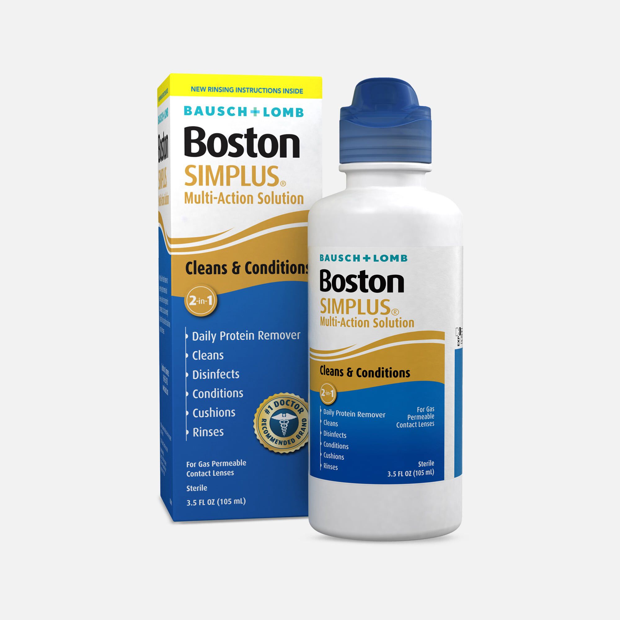 Bausch + Lomb Boston SIMPLUS Multi-Action Solution, 3.5 oz.