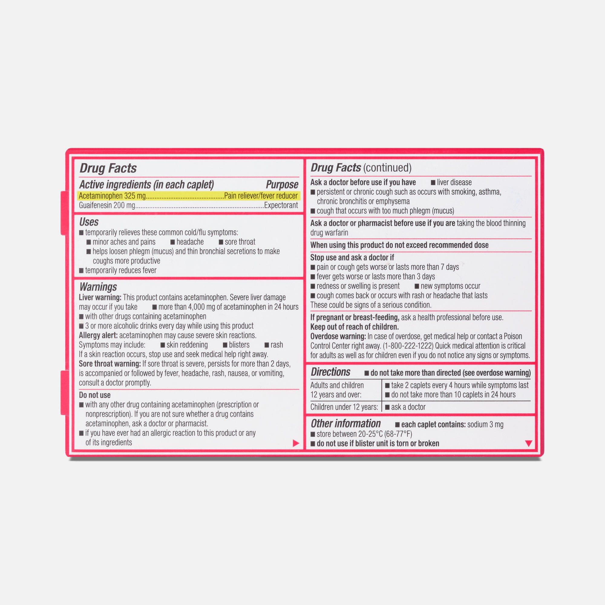 Tylenol® Cold + Flu + Chest Congestion Caplets, 24 ct., , large