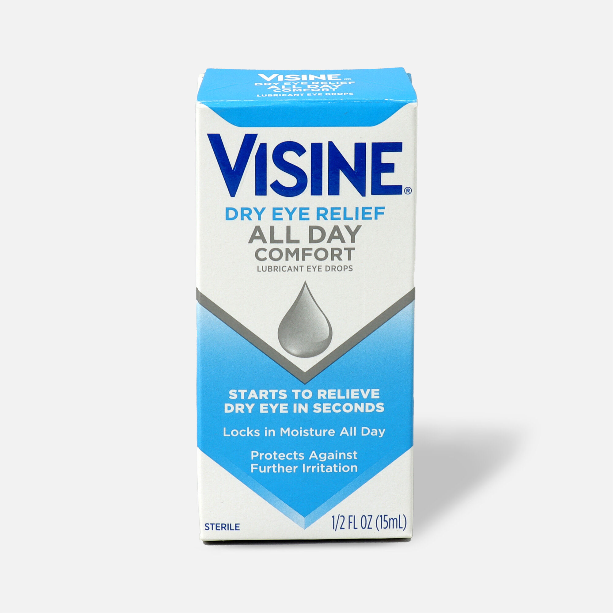 Visine Dry Eye Relief All Day Comfort Lubricant Eye Drops, .5 fl oz., , large