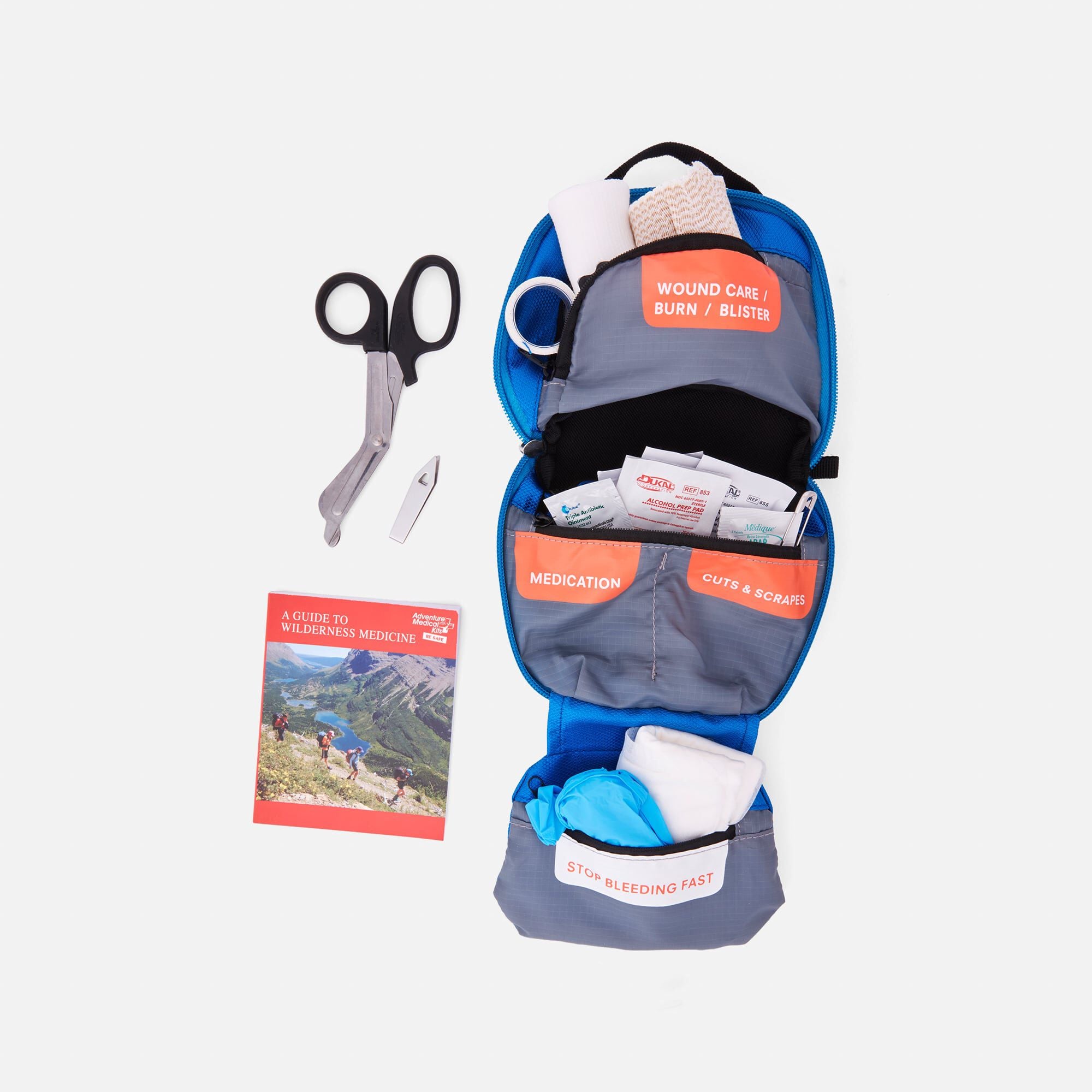 Adventure Medical Mountain Hiker First Aid Kit with Medical Guide, Forest, 67 pc., Forest, large