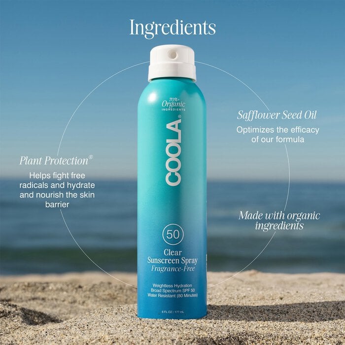 COOLA Classic Body Organic Sunscreen Spray SPF 50, 6 oz., , large