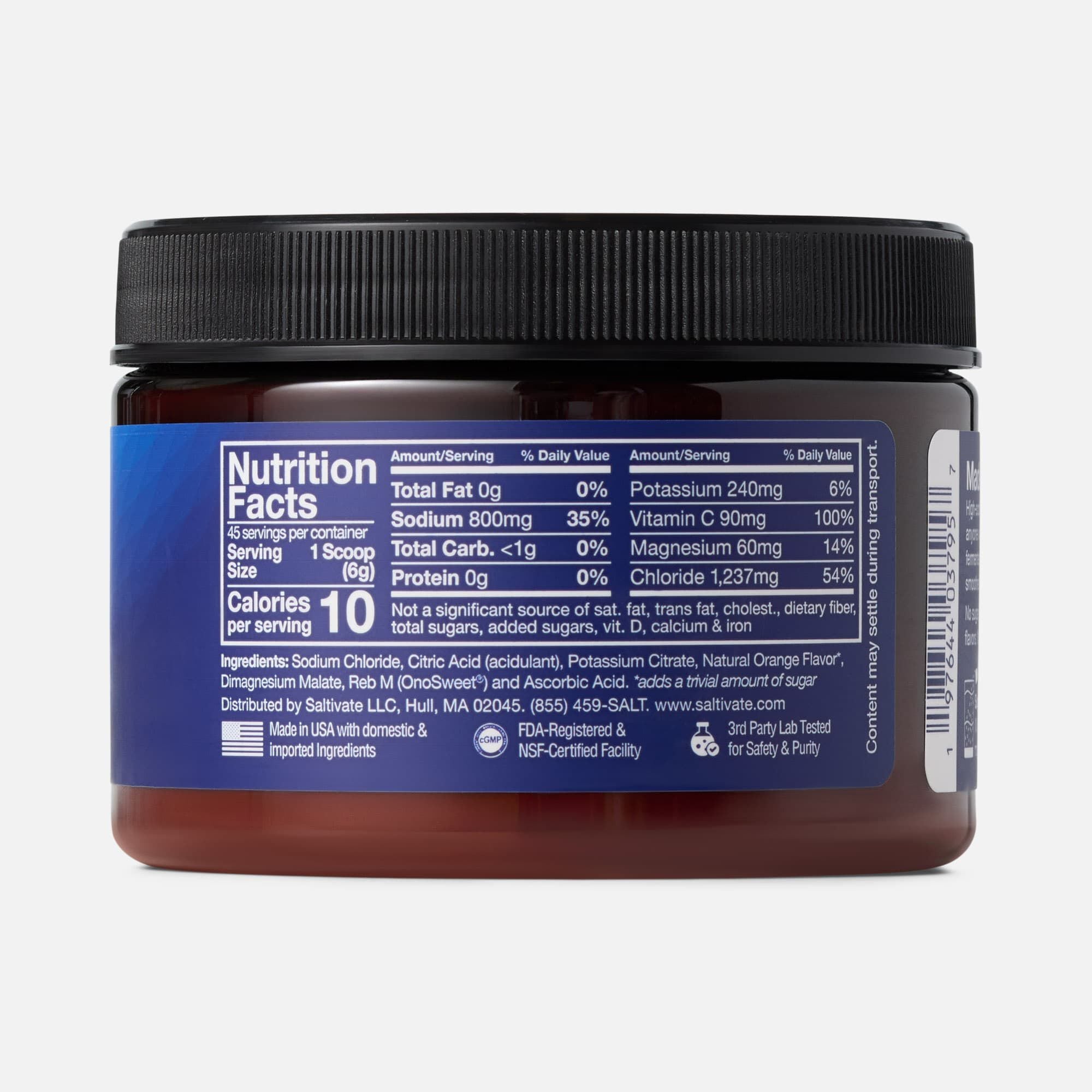 Saltivate® Electrolyte Drink Mix, Zero Sugar, 45 Servings, , large