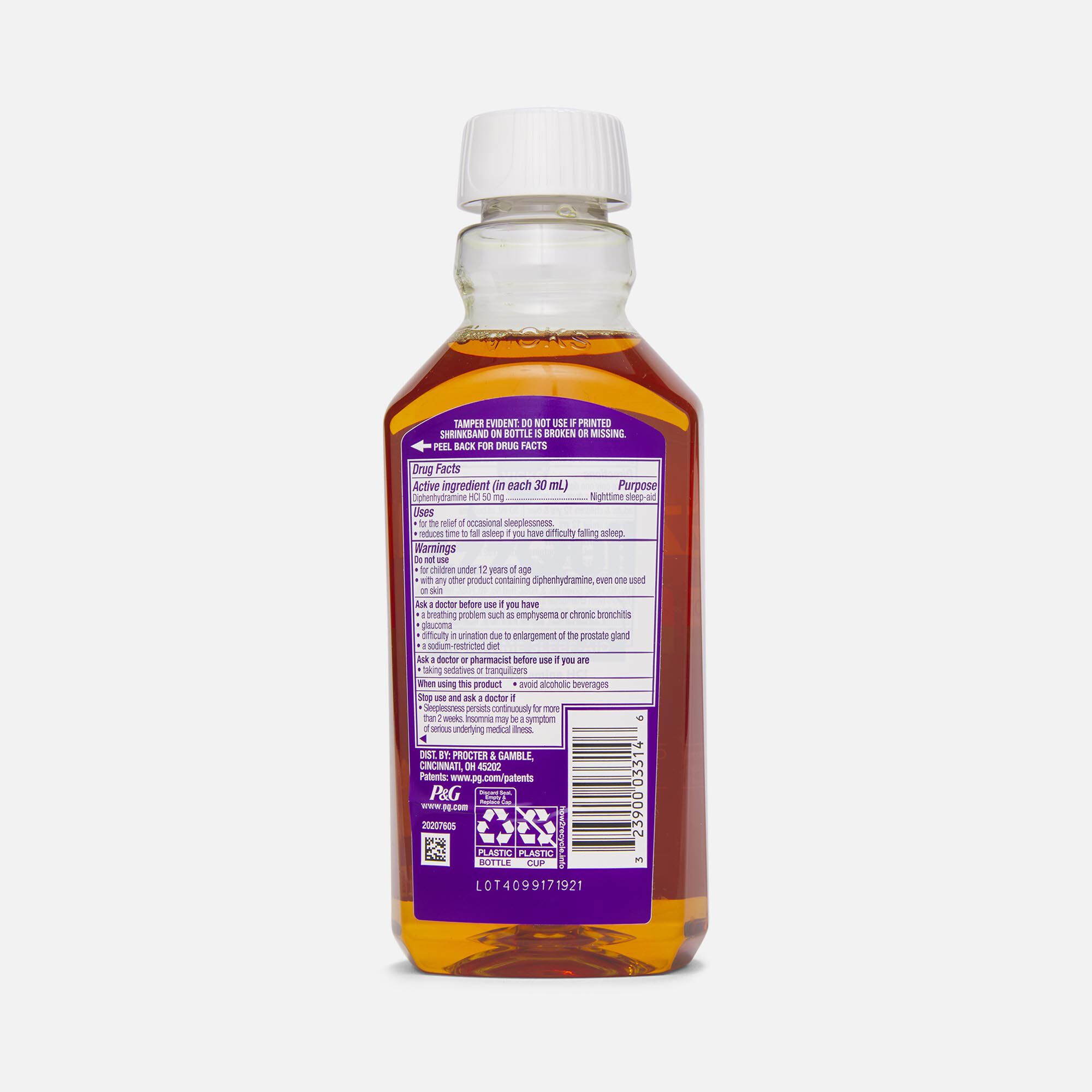 Vicks ZzzQuil Soothing Sleep Nighttime Sleep-Aid Liquid, Chamomile Honey, 12 fl oz., , large