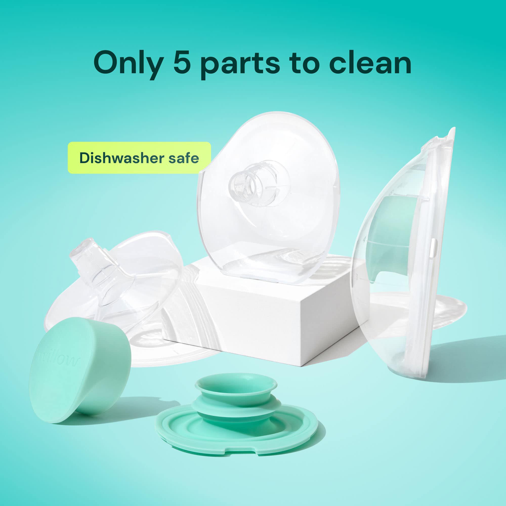 Willow Go® Wearable Breast Pump with Case, Sizing Inserts, and Milk Containers, , large