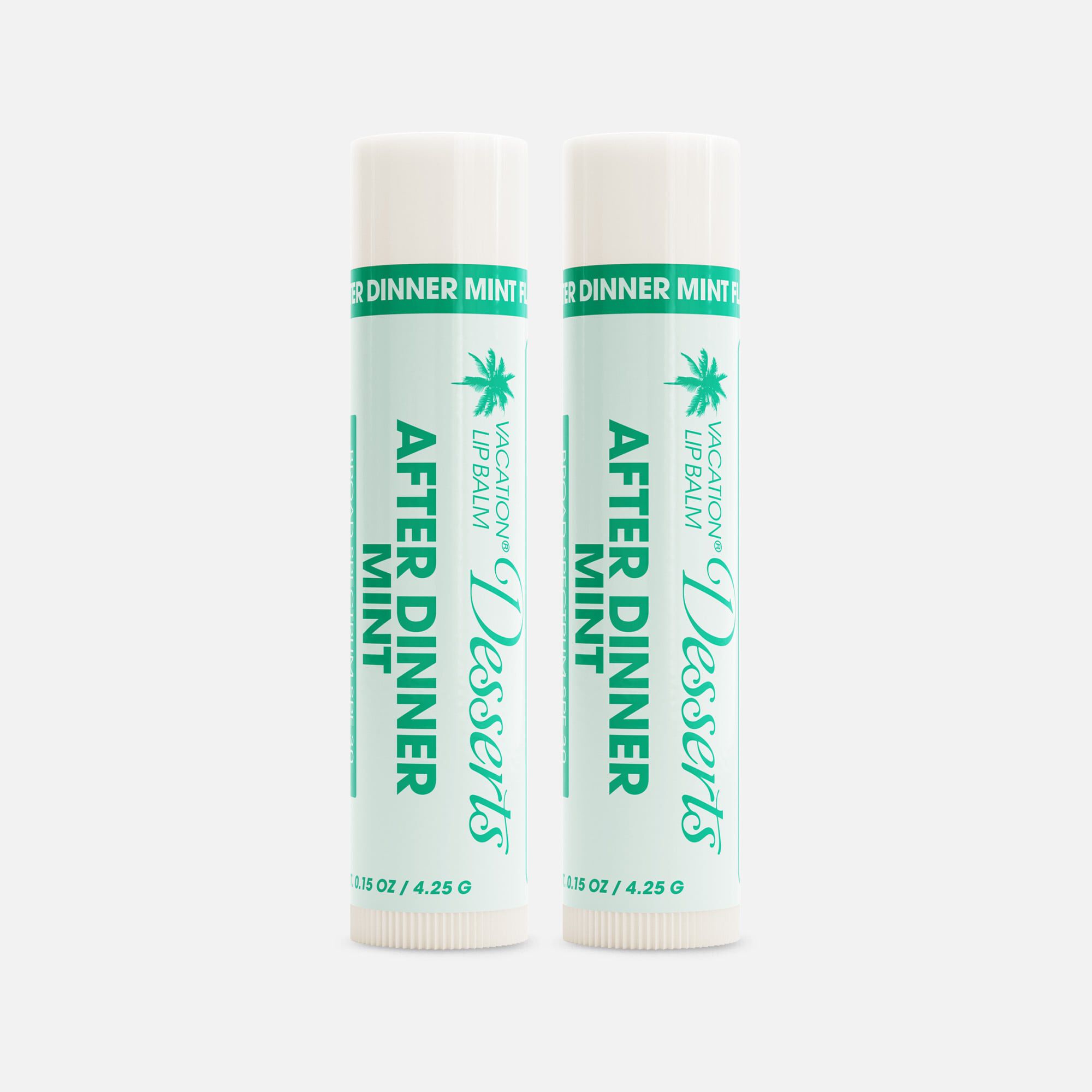 Vacation After Dinner Mint Lip Balm Sunscreen, SPF 30, 0.15 oz. (2-Pack), , large
