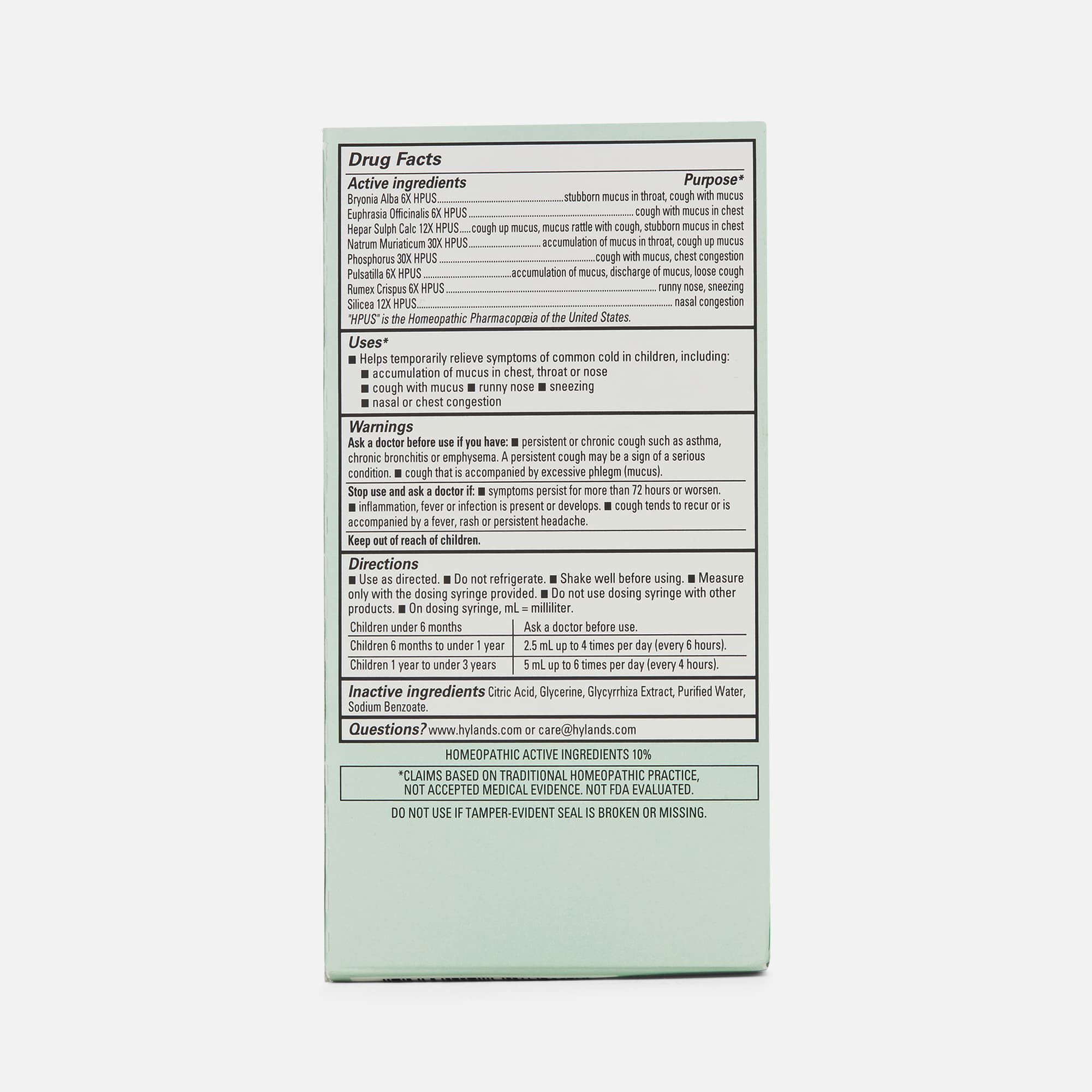 Hyland's Baby Mucus + Cold Relief, Daytime, 4 oz., , large