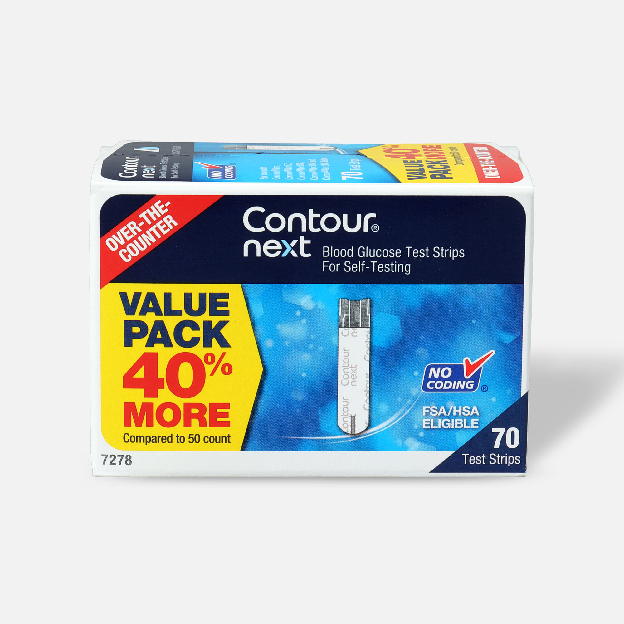 Bayer Contour Next Blood Glucose Test Strip, 70 ct., , large