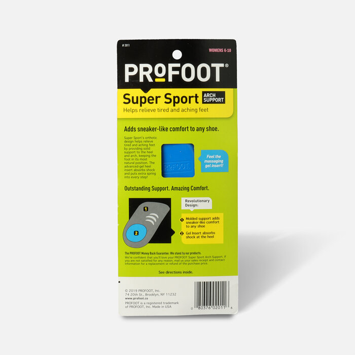 Profoot Care Super Sport Arch Support, Women's, 2 ct., , large