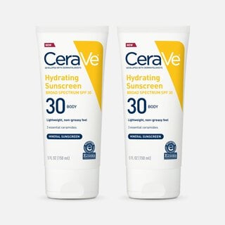 CeraVe Hydrating Sunscreen Body Lotion, SPF 30, 5 fl oz. (2-Pack), , large