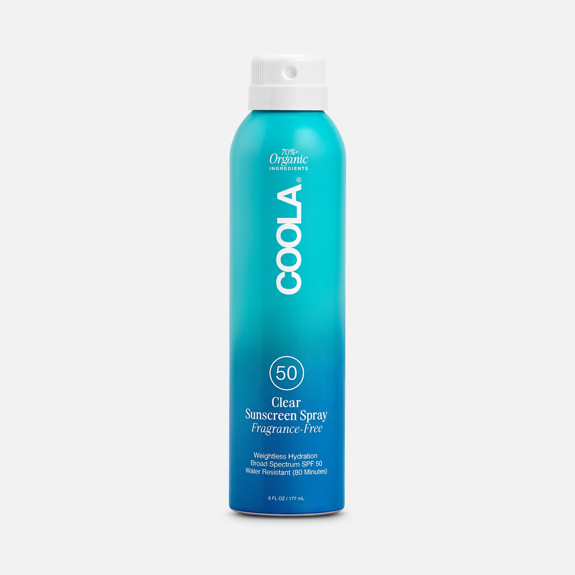 COOLA Classic Body Organic Sunscreen Spray SPF 50, Fragrance-Free, 6 oz.