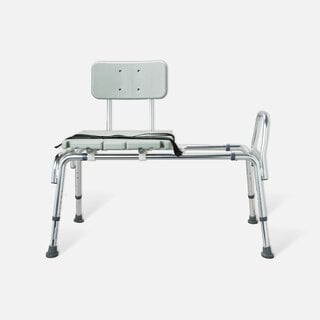 DMI® Sliding Transfer Bench Shower Chair with Cut-Out Seat, , large