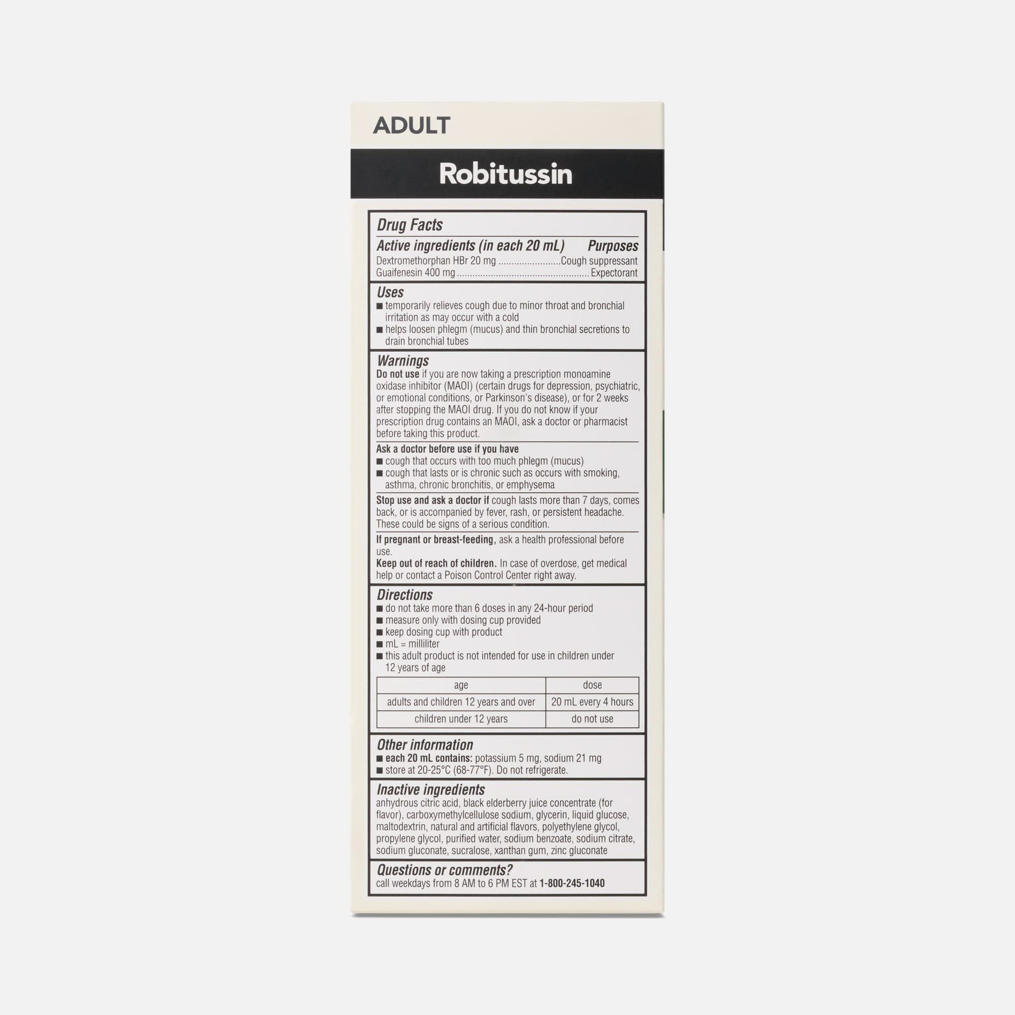 Robitussin® Maximum Strength Elderberry Cough + Chest Congestion DM, 8 fl. oz., , large