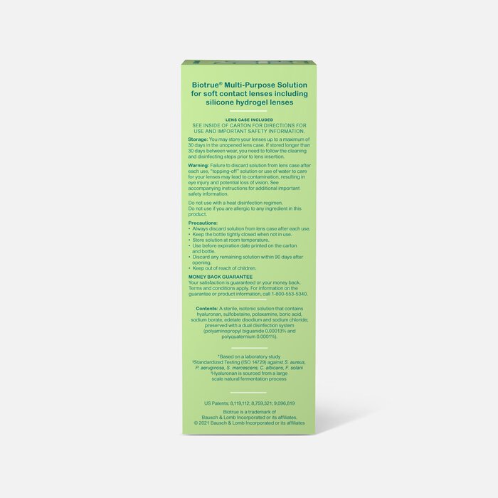 Bausch + Lomb Biotrue Multi-Purpose Contact Lens Solution, , large