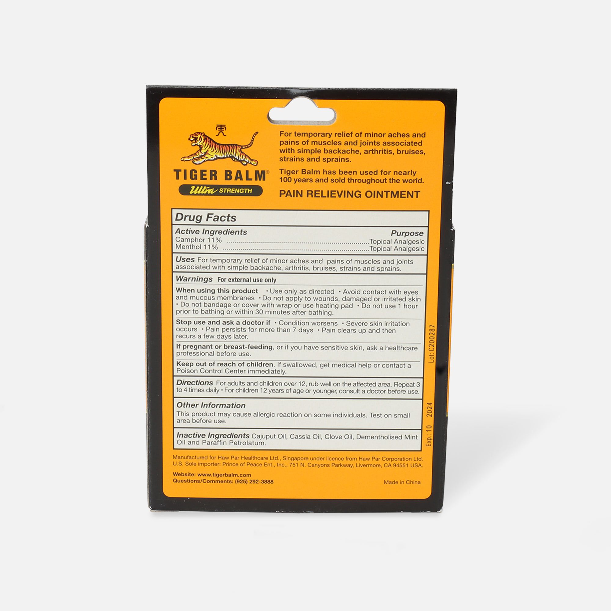 Tiger Balm Ultra Strength Ointment, 50g, 1.7 oz., , large