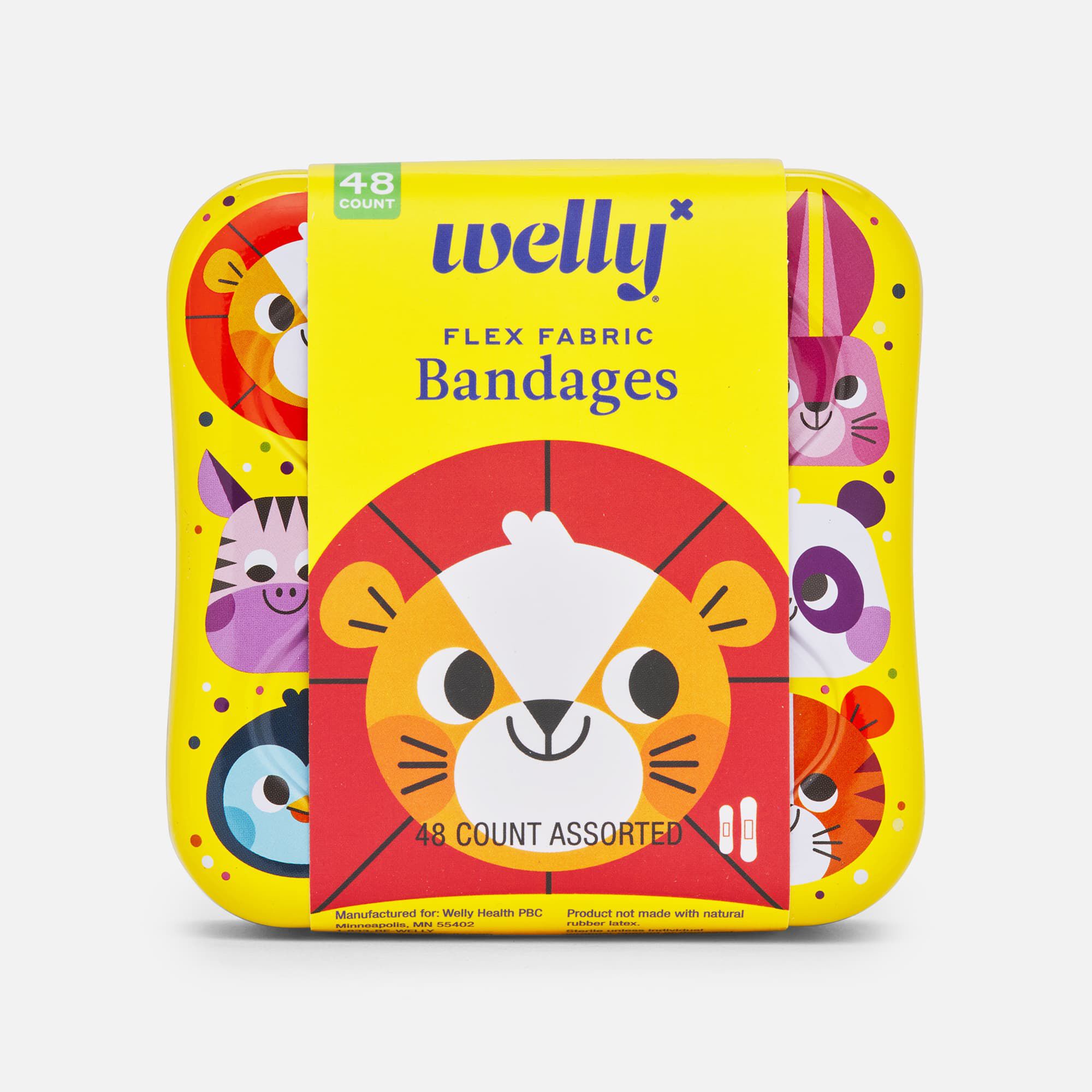 Welly Flex Fabric Bandages, Zoo Animals, 48 ct., , large