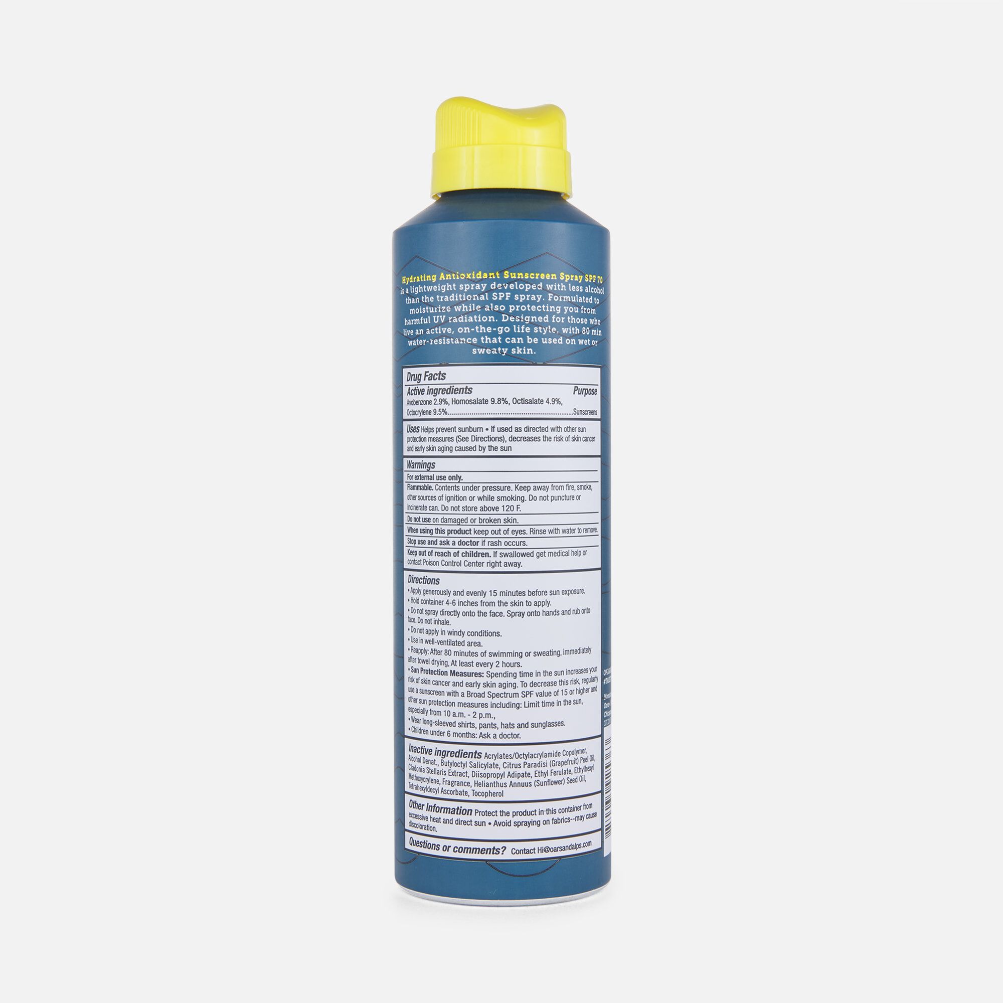 Oars + Alps Hydrating Antioxidant Sunscreen Spray, 6 oz., , large