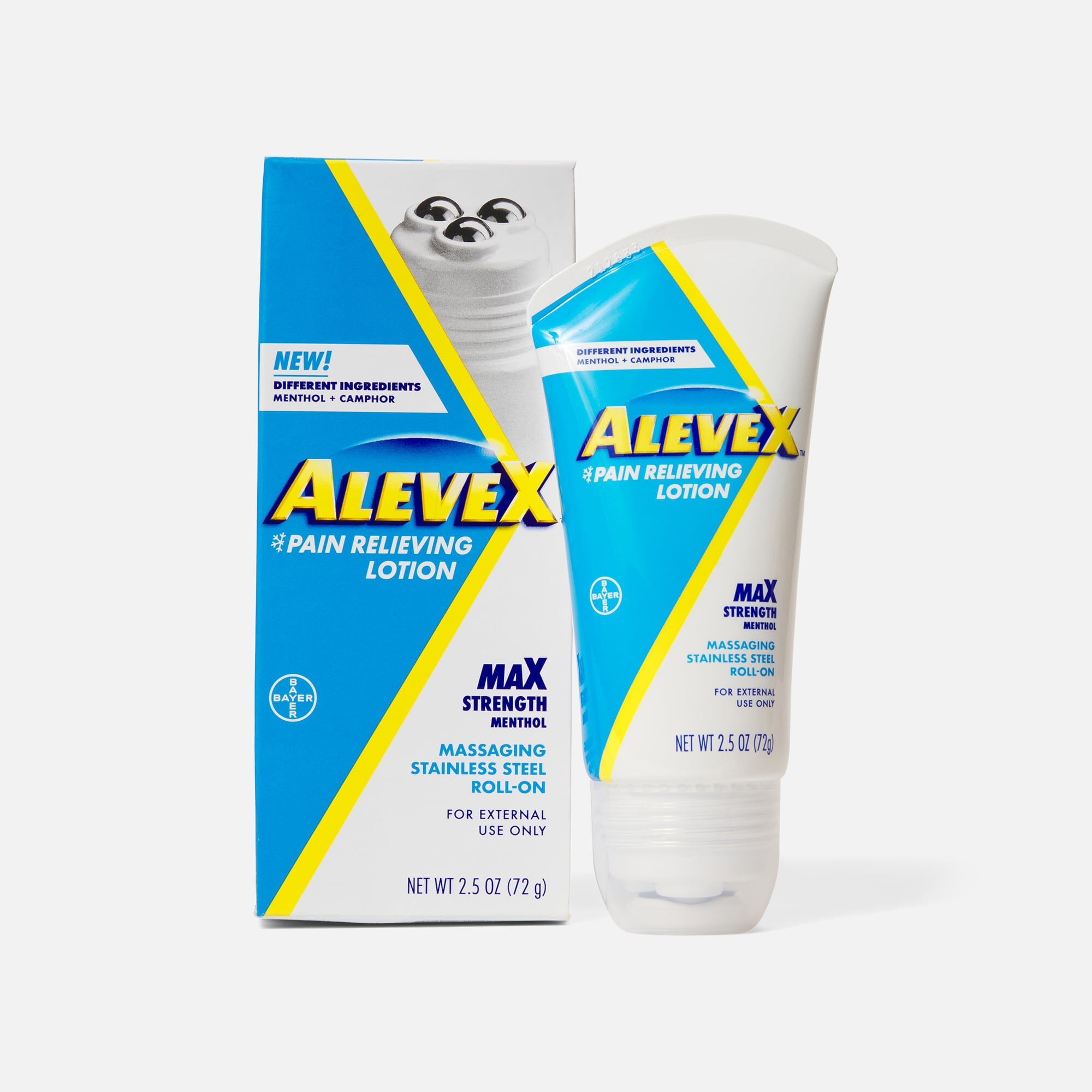 AleveX Pain Relieving Lotion with Rollerball, Powerful & Long-Lasting Targeted Pain Relief With Deep Pressure Massage Applicator, , large