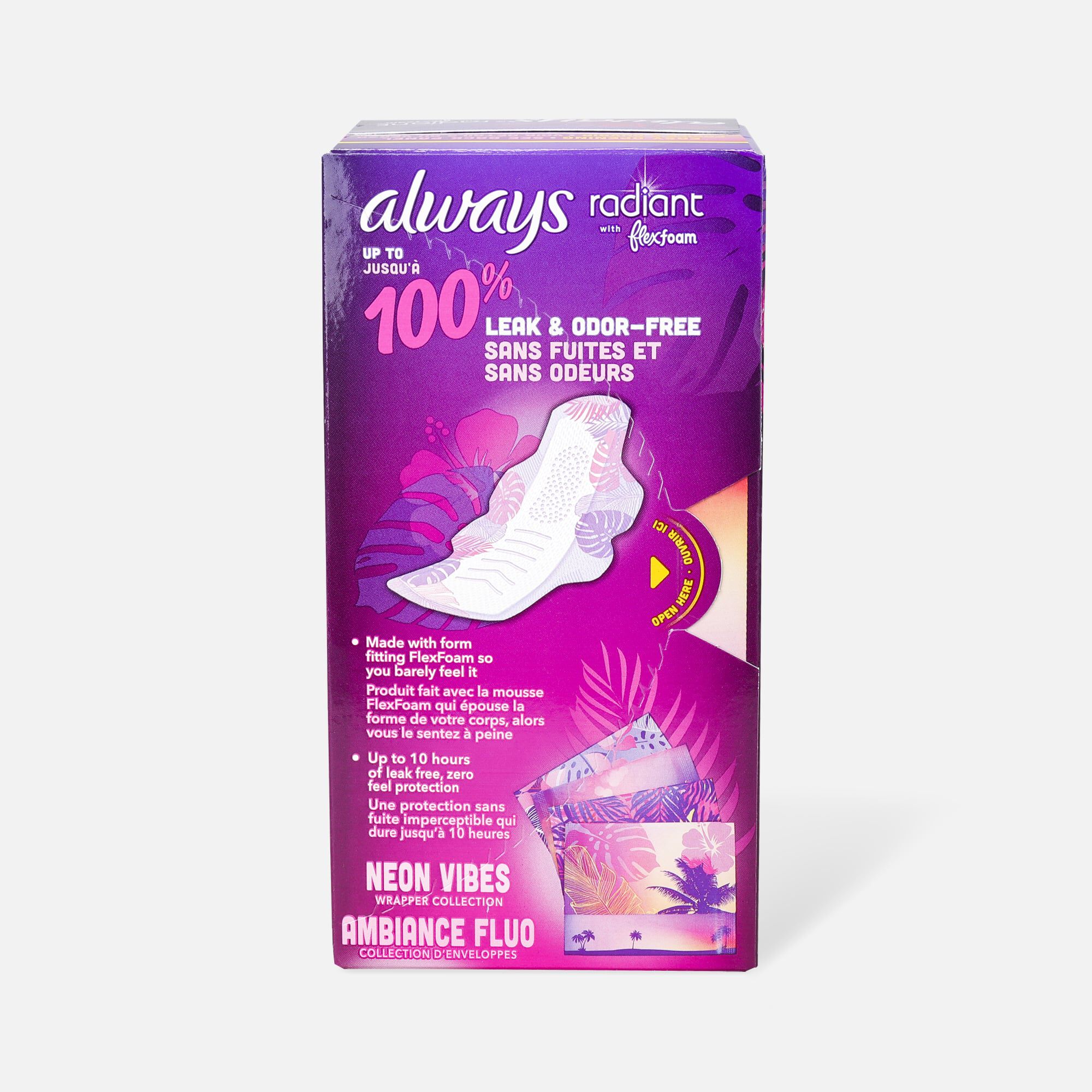 Always Radiant FlexFoam Pads with Wings, Scented, , large
