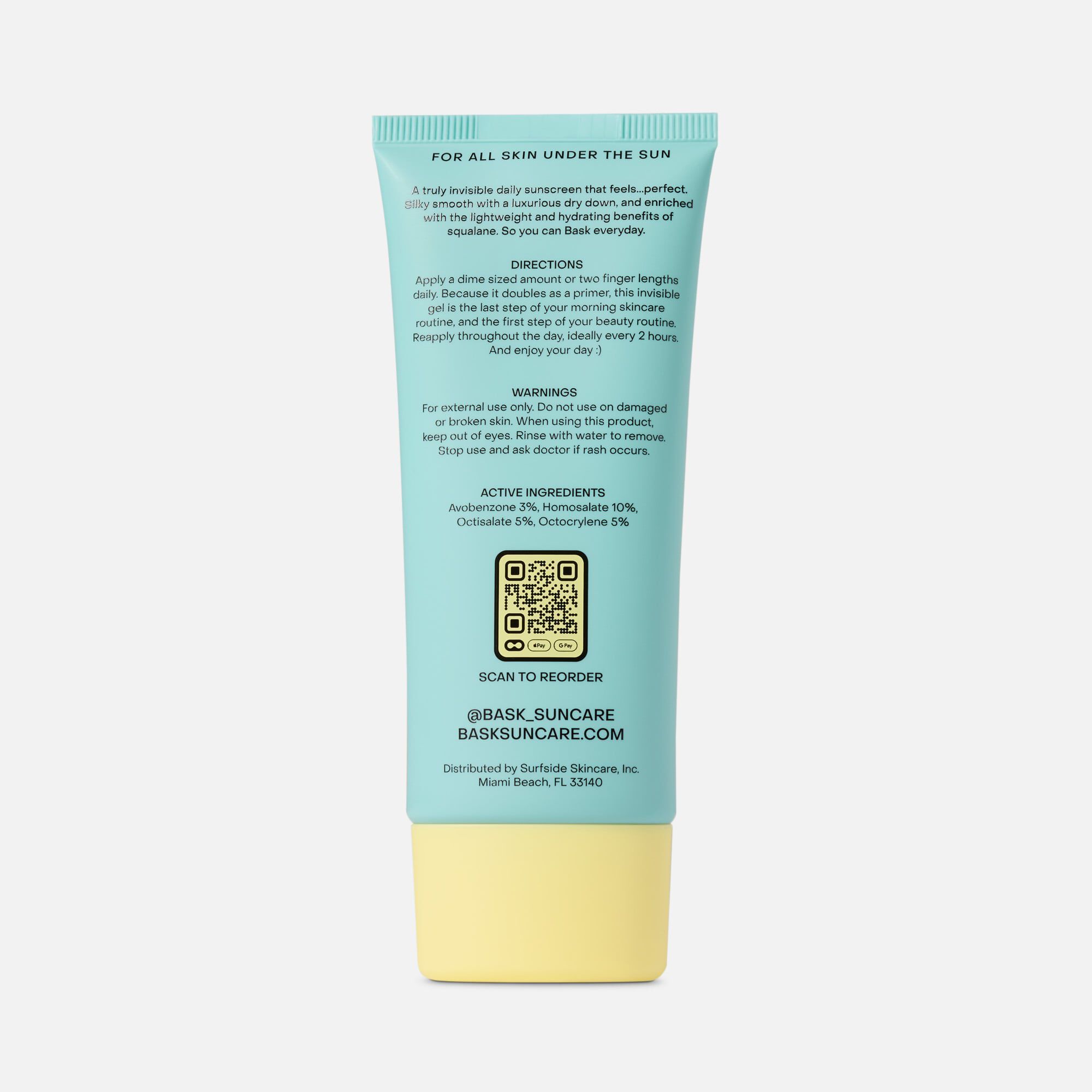 Bask Daily Invisible Gel SPF 40, 1.7 fl oz., , large