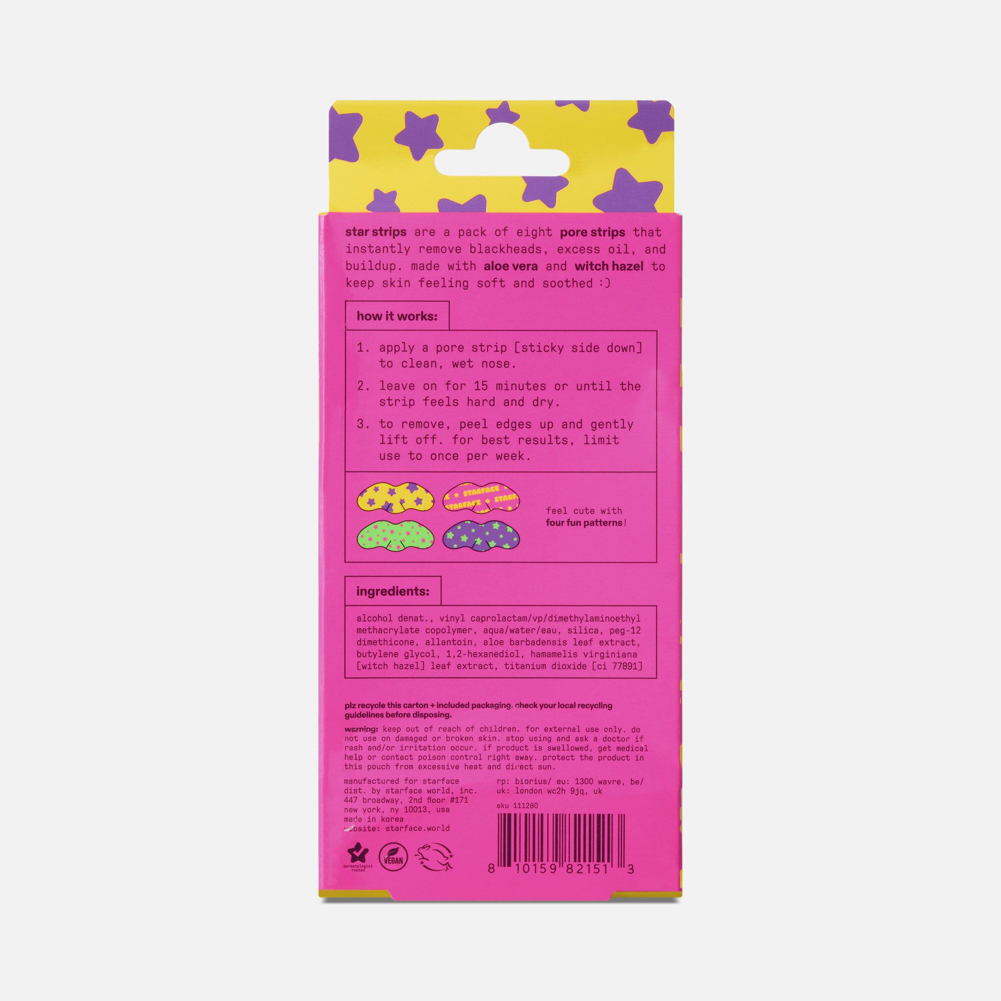 Starface Star Strips™ Pore-Clearing Nose Strips, Assorted Pack, 8 ct., , large