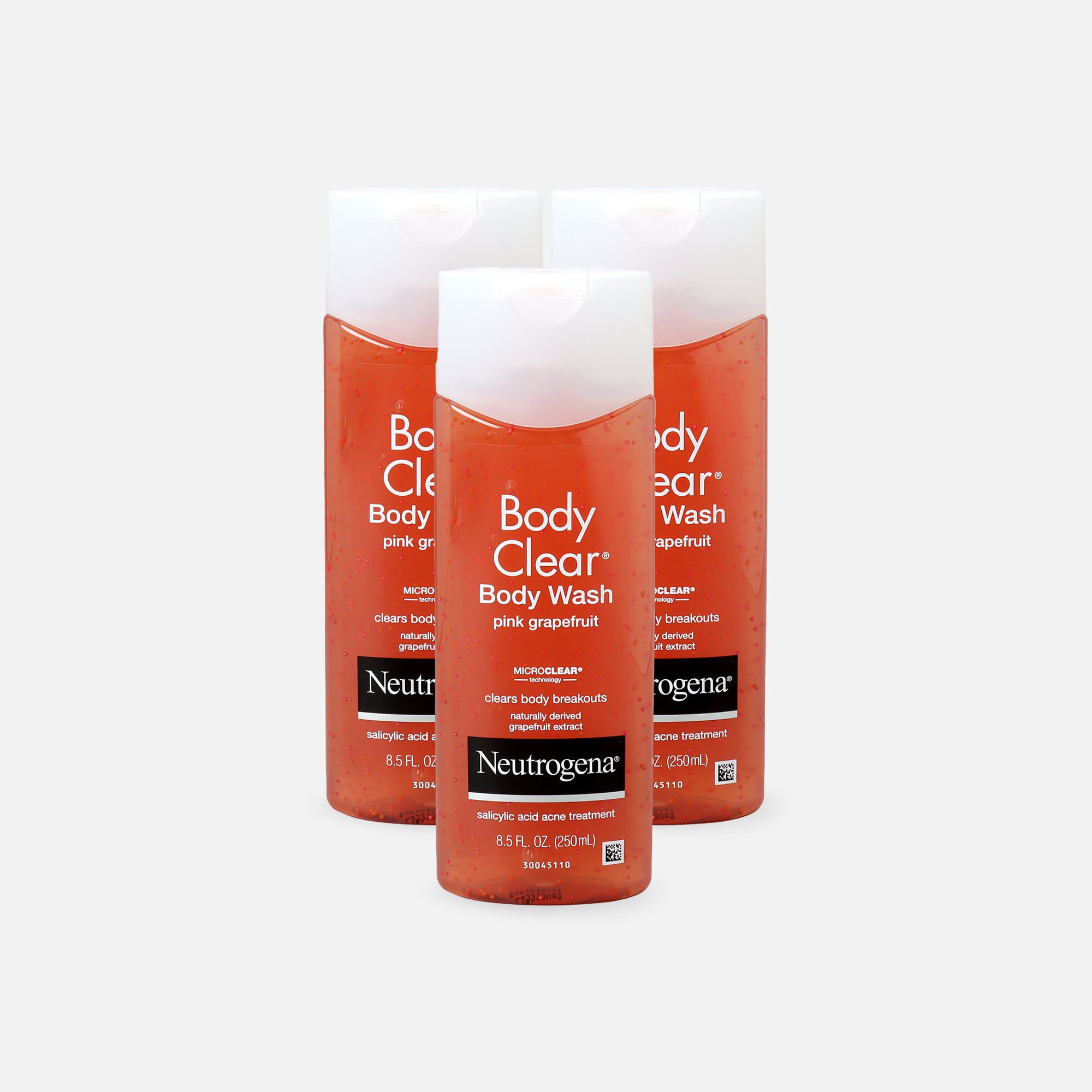 Neutrogena Body Clear Pink Grapefruit Body Wash, 8.5 oz. (3-Pack), , large