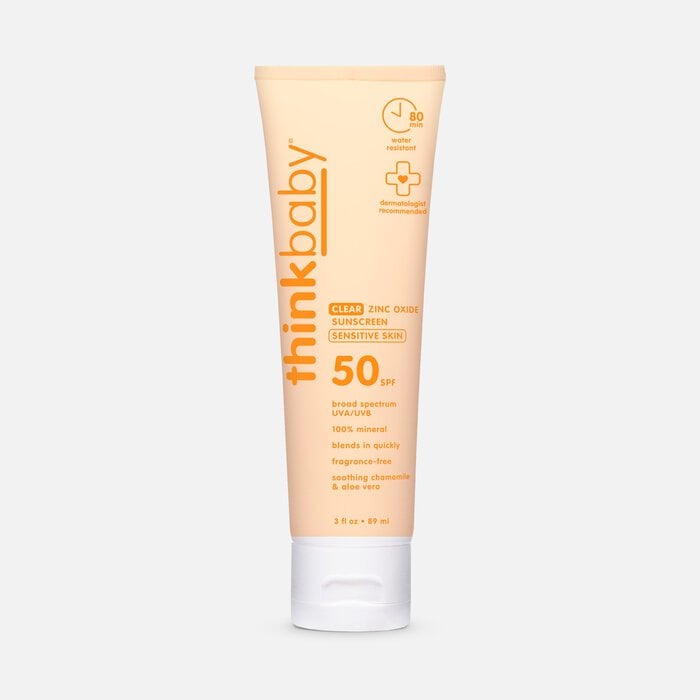 thinkbaby SPF 50 Clear Zinc Sunscreen, Sensitive Skin, 3 fl oz., , large