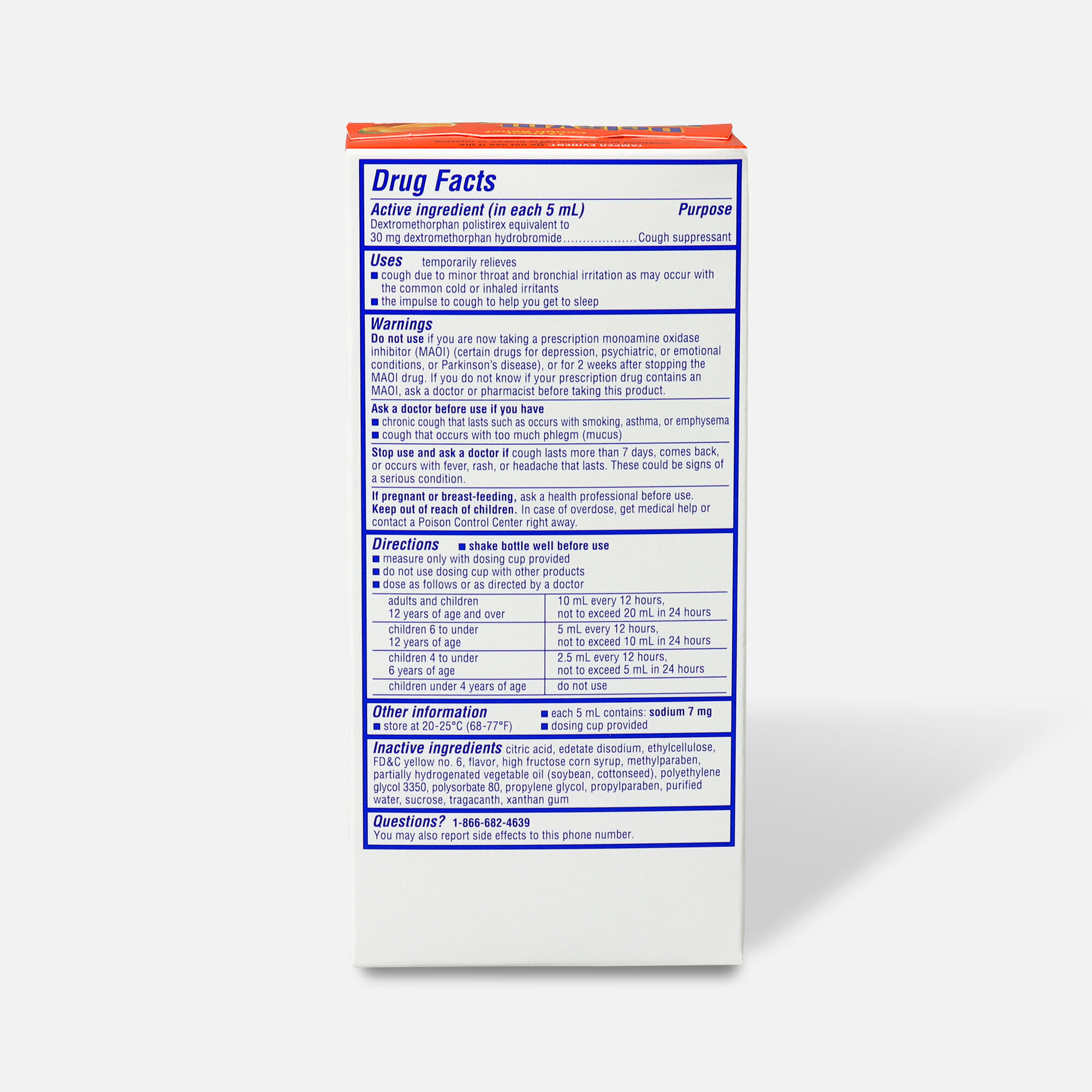 Delsym Adult Liquid, Orange with Dosage Cup, 5 oz., , large