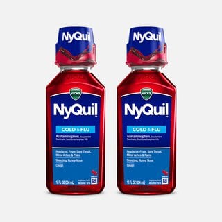 Vicks NyQuil Cold & Flu, Cherry, 12 oz. (2-Pack), , large