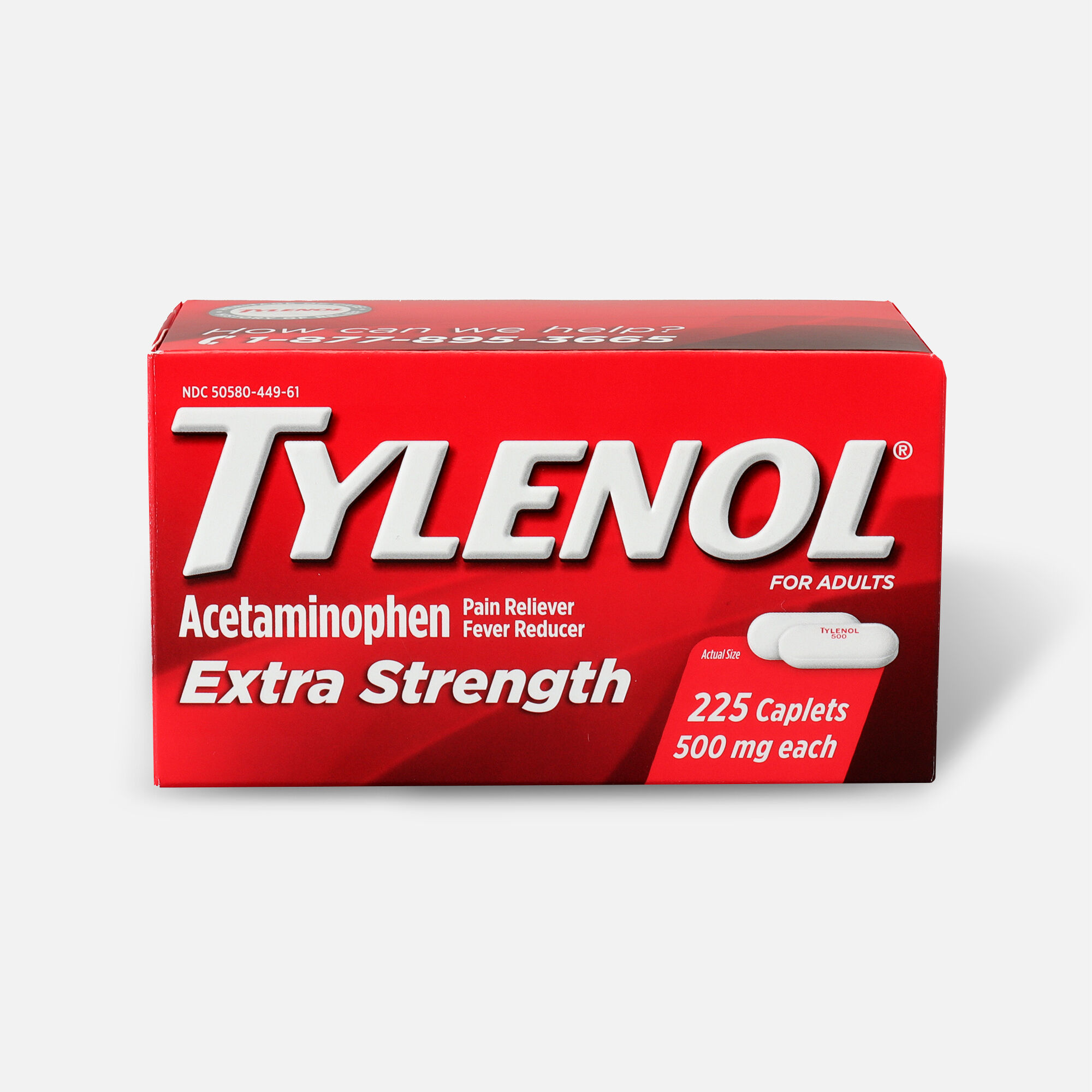 Tylenol Extra Strength Caplets, 225 ct.