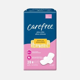 Carefree Ultra Thin Regular Pads with Wings, 28 ct., , large