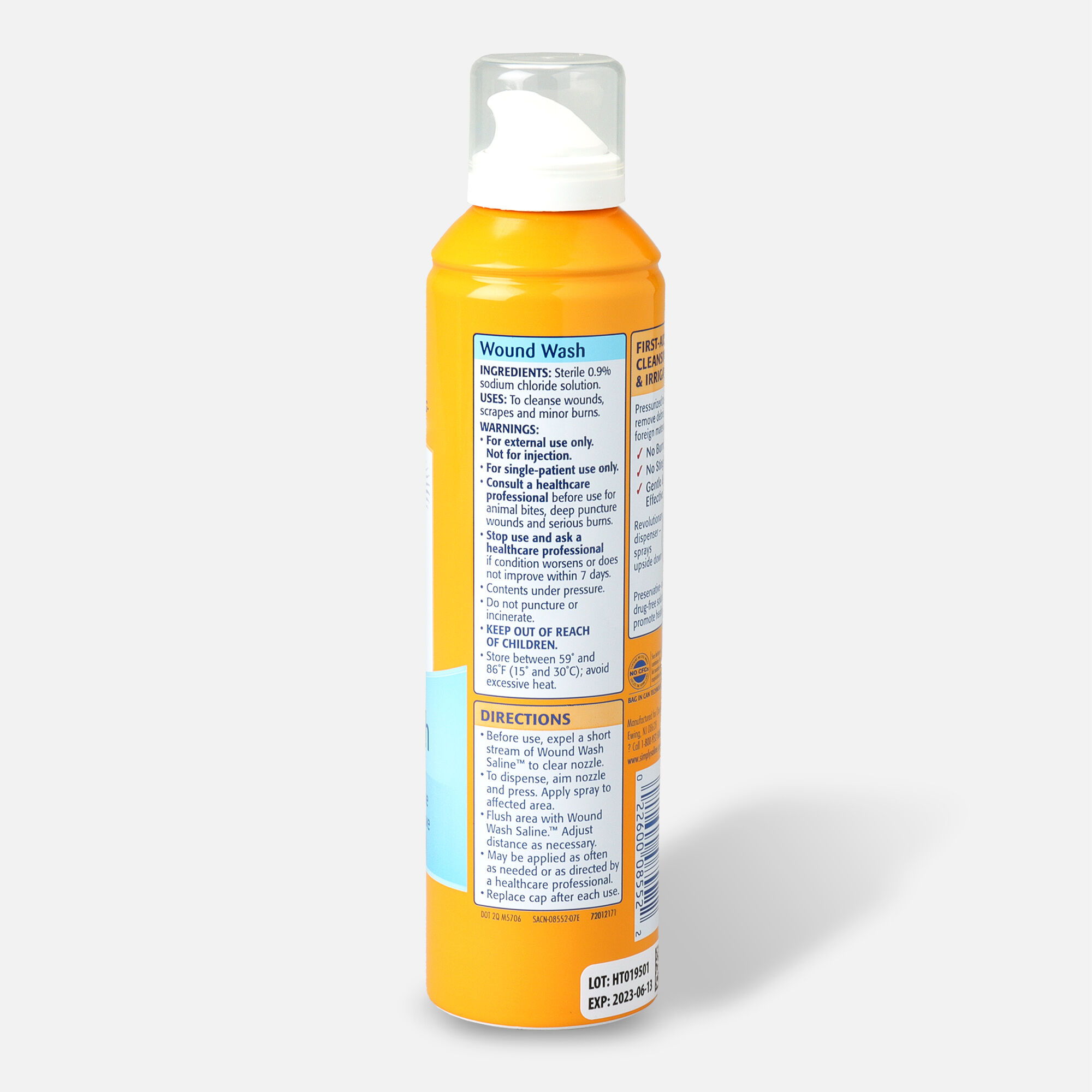 Simply Saline Wound Wash Sterile Solution Spray, 7.1 fl oz., , large