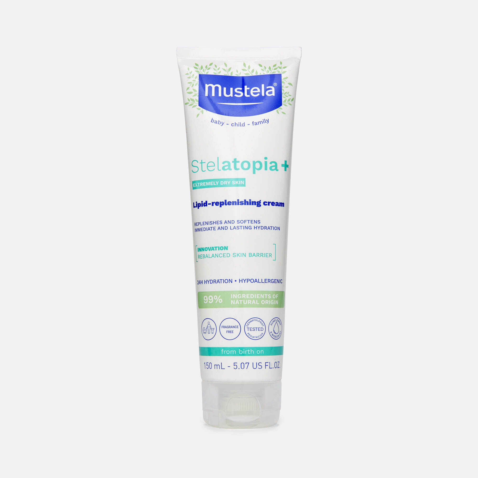 Mustela Stelatopia+ Lipid-Replenishing Cream, 5.07 fl oz.