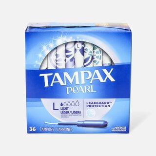 Tampax Pearl Tampons with BPA-Free Plastic Applicator and LeakGuard Braid, Unscented, , large