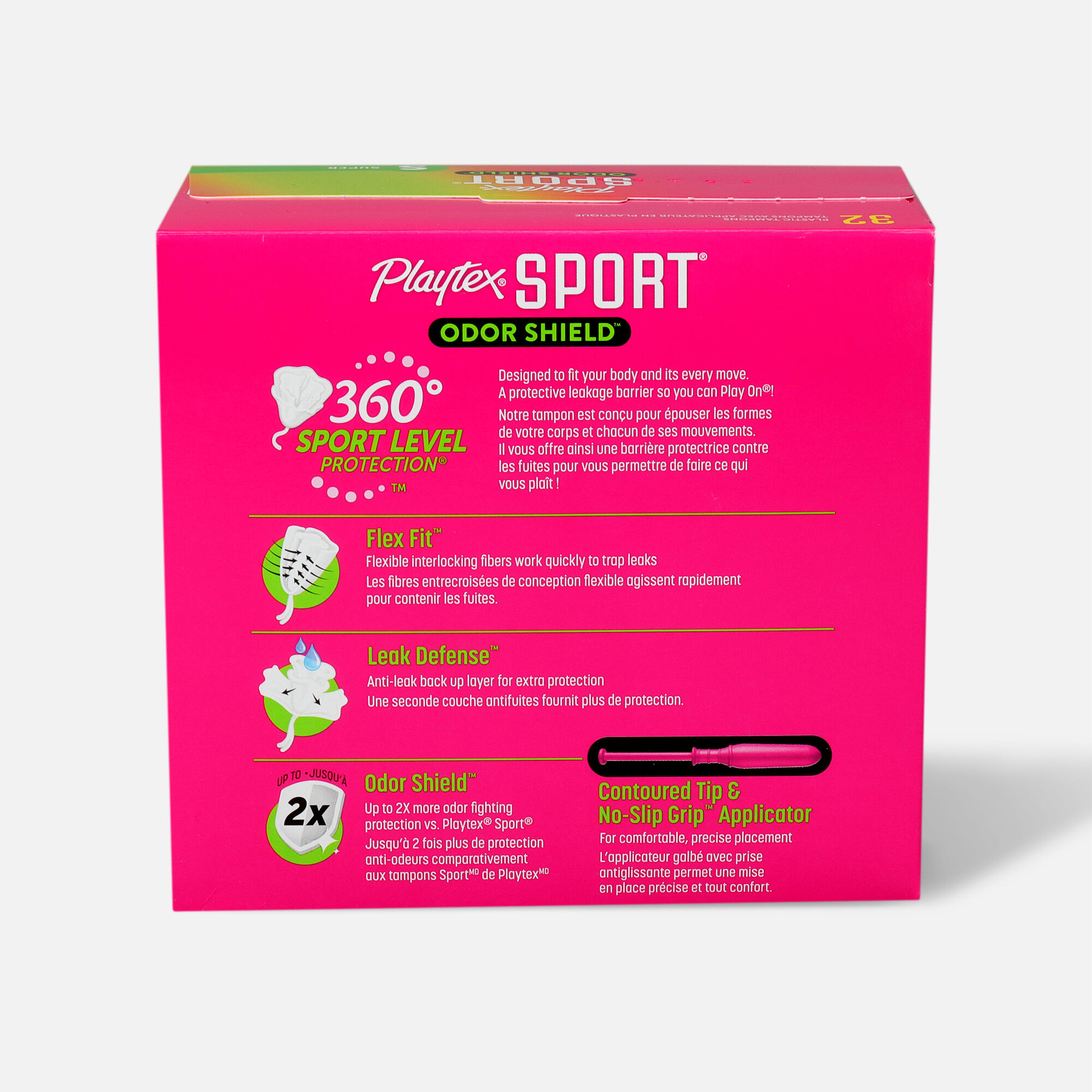 Playtex Sport Odor Shield Super Tampons, 32 ct., , large
