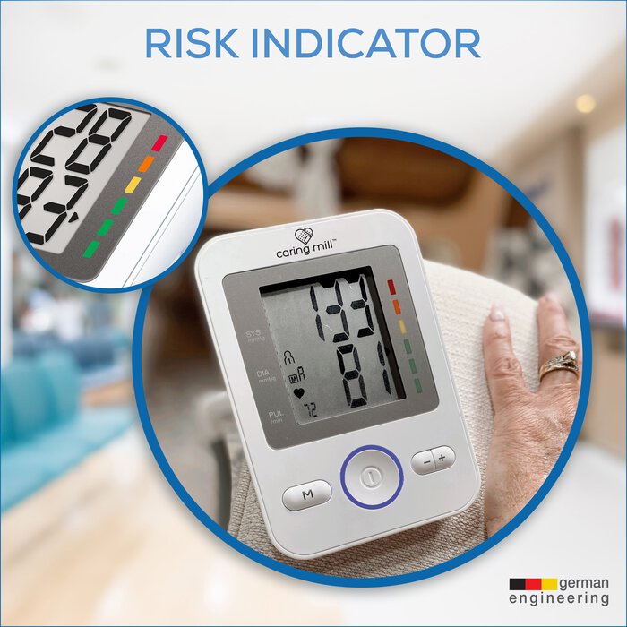 Caring Mill™ Upper Arm Digital Blood Pressure Monitor with Adjustable Cuff, , large