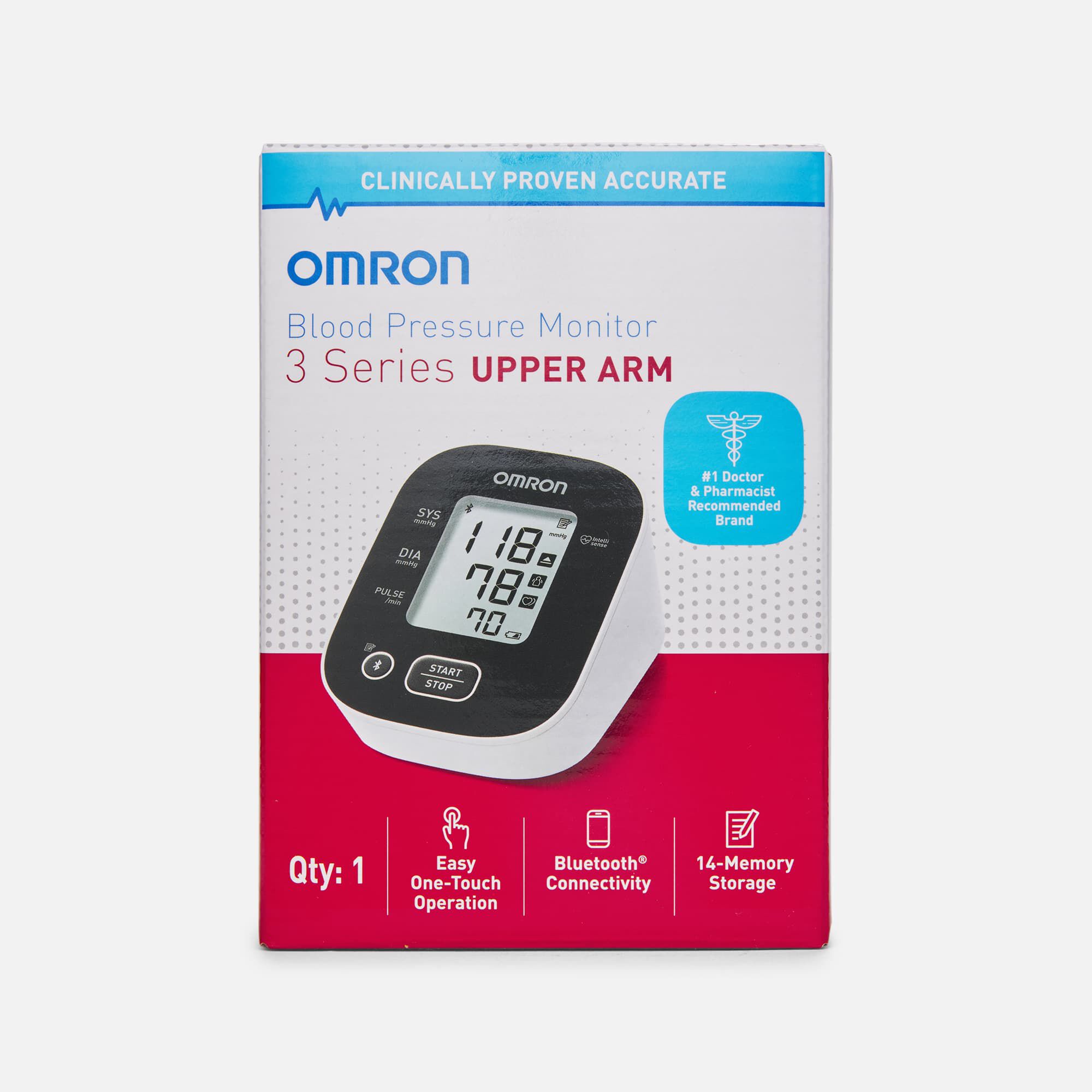 OMRON 3 Series Upper Arm Blood Pressure Monitor, Bluetooth Connected, , large