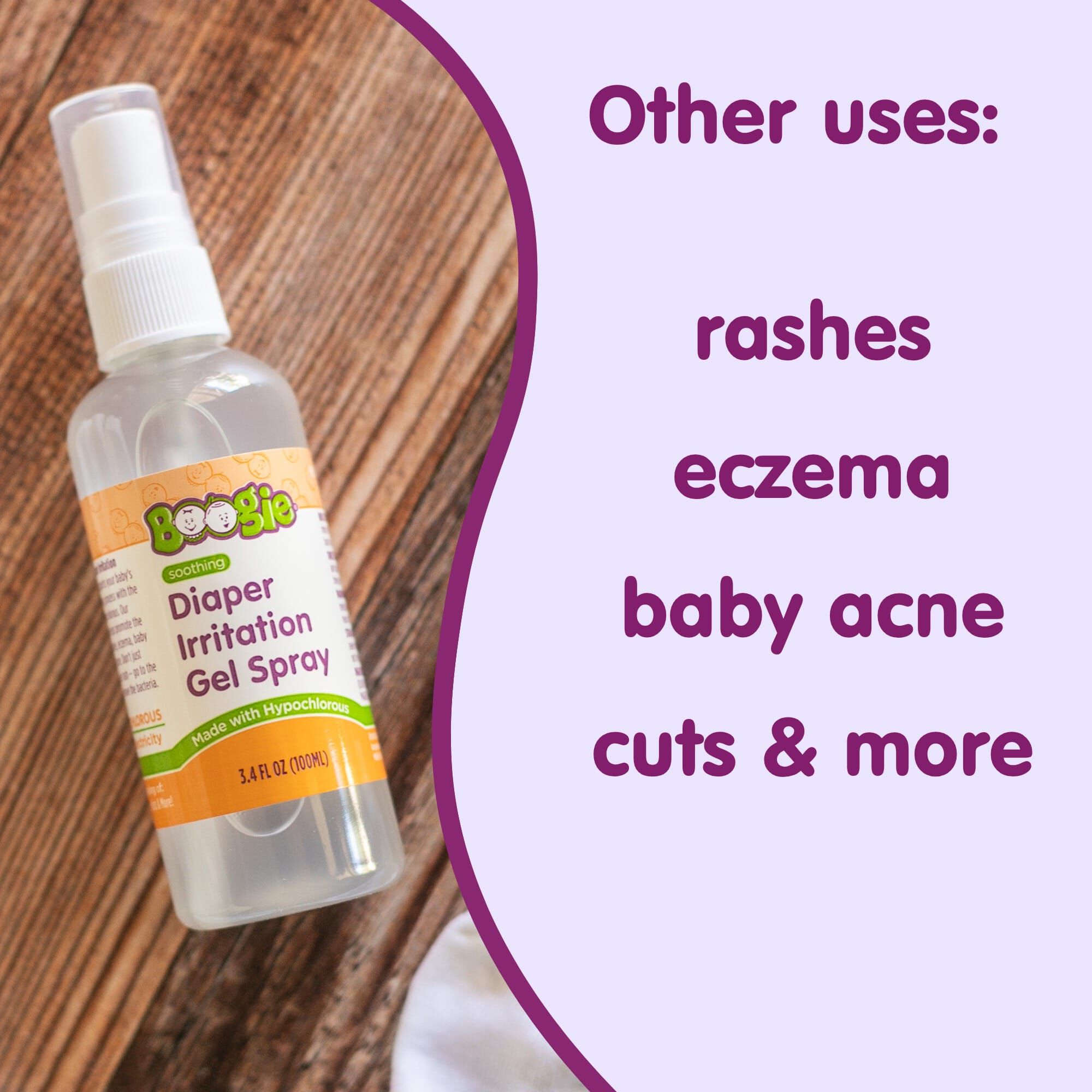 Boogie® Diaper Irritation Gel Spray, 3.4 fl. oz., , large