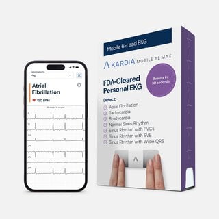 KardiaMobile 6L Max 6-Lead Personal EKG with 1-Year KardiaCare Subscription, , large