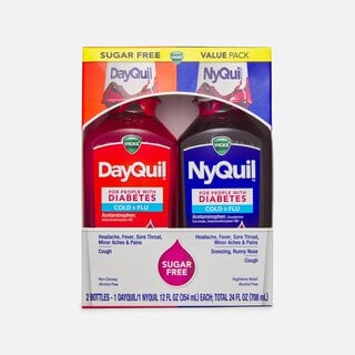 Vicks DayQuil & NyQuil Diabetes Sugar-Free Cold & Flu Relief, 12 fl oz. Each