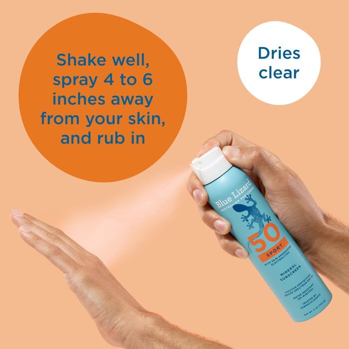 Blue Lizard Sport Mineral Sunscreen Spray, SPF 50, 5 oz., , large