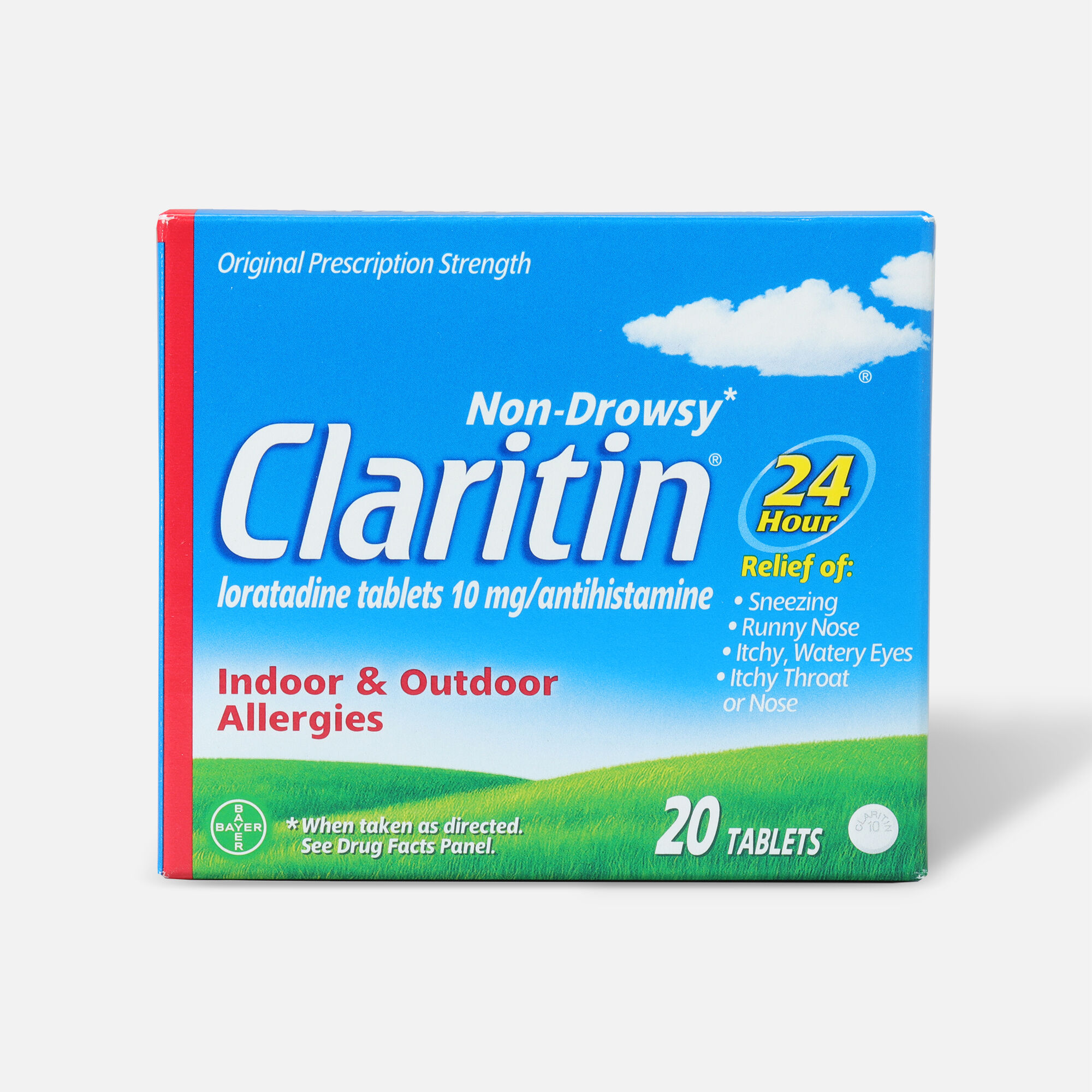 Claritin 24 Hour Non Drowsy Allergy Relief 10 mg Tablets, , large