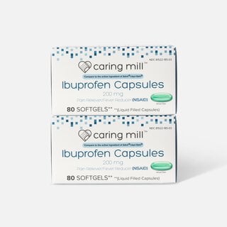 Caring Mill™ Ibuprofen Liquid Gels Pain Reliever/ Fever Reducer (NSAID), 80 ct. (2-Pack), , large